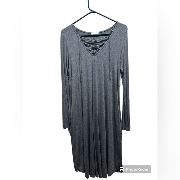 NWT Twenty Seconds brand laced neckline midi length dress - Picture 5 of 6